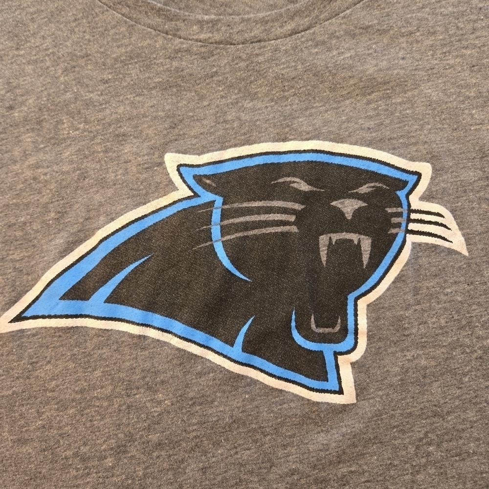 NFL x Victoria's Secret Carolina Panthers T-Shirt Gray Blue Womens Size Medium - Picture 6 of 8